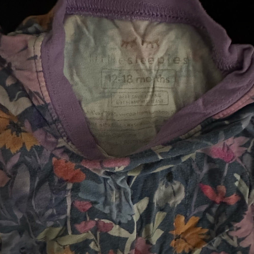 Little Sleepies Two Piece Floral Pajama Set - Dusk Blooms 12-18m
